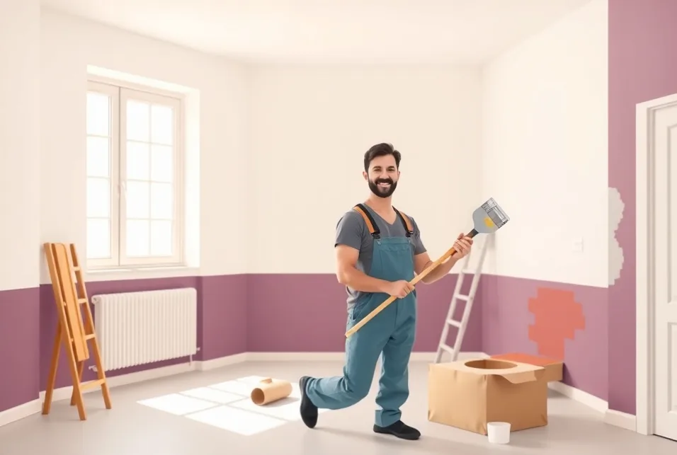 Intérieur rénové après travaux de peinture au Chesnay-Rocquencourt